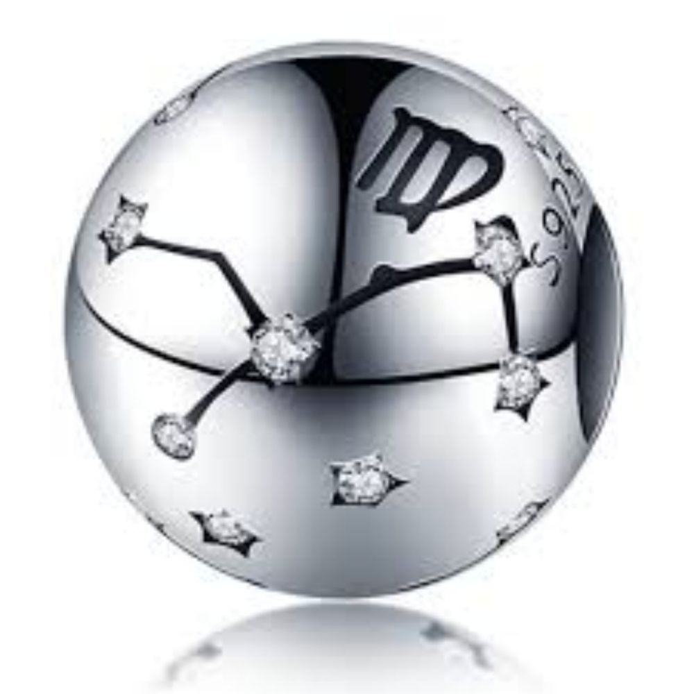 Virgo Astrological Zodiac Sterling Silver Charm For Pandora Bracelets